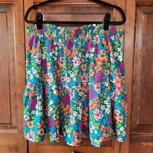 Shein Curve floral tiered mini skirt for year-round color!